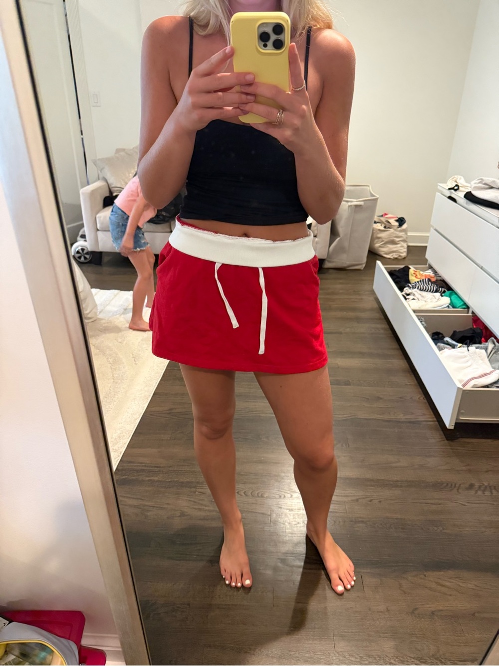 Brandy Melville Red Mini Skirt